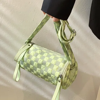 Moda Dama Tahtası Tasarımcı Silindir Çanta Ve Çantalar 2022 Yeni Kadın Debriyaj Çanta Bayan Ünlü Marka postacı çantası  5