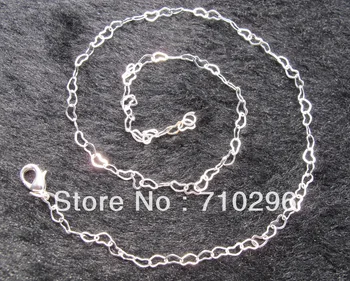 Moda takı kolye zinciri yüksek kalite pirinç zincir gümüş kaplama 5 strings / lot  5