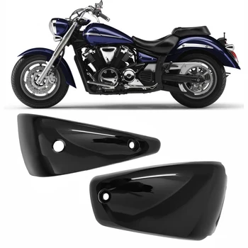 Motosiklet Siyah Pil Kapağı Yan Sol Sağ Fairing Koruma Motocross Aksesuarları Yamaha V Yıldız 1300 XVS1300 07-17  5