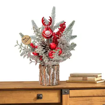 Noel Ağacı Masa Süslemeleri Mini Noel Ağacı Masa Süsleri Kış Tema Parti Malzemeleri Noel Masa Centerpieces  5