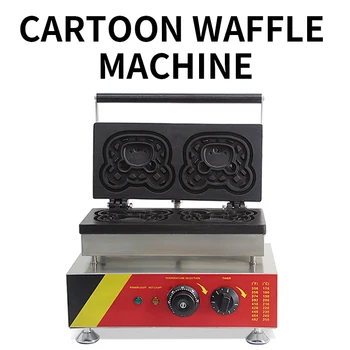 NP-523 Sevimli Ayı şekli Waffle Waffle Makinesi Çörek Yapma Yeni Paslanmaz Çelik Waffle Makinesi Sokak Tatlı Ticari 110v / 220v  5