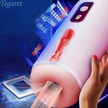Otomatik Emme Erkek Masturbator Vibratör Oral Oral Seks Pussy İnteraktif Ses mastürbasyon kupası Seks Oyuncakları Erkekler Yetişkinler için 18  5
