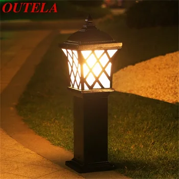 OUTELA açık bahçe lambası Klasik çim lambası Fikstür LED Su Geçirmez Dekoratif Ev Avlu için  5