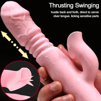 Pembe Yapay Penis klitoris için vibratör Kadın Pussy Lick Meme Masajı Seks Oyuncakları Titreşim Anüs Ve G Noktası Stimülatörü  5