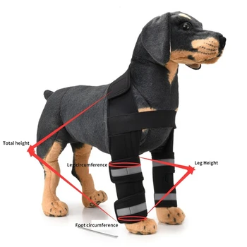 Pet Ön Bacaklar Yürüyüş Yardımcıları Pet Diz Koruma Yansıtıcı Köpek bacak koruması Köpek Cerrahi Yaralanma Koruyucu Kapak  5