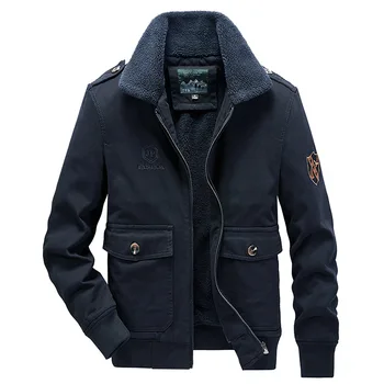 Polar Erkek Ceket Kış Yeni Yıkanmış Rahat Sıcak Pamuk Ceket Büyük Boy Kalınlaşmış Takım Elbise Ceketler Erkekler için kapitone ceket  4
