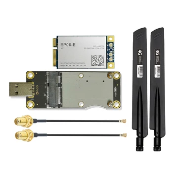 Quectel EP06-E LTE Gelişmiş Cat - 6 modülü mini pcıe usb adaptör panosu ile 38dbi yüksek kazanç SMA erkek 4G anten 15 cm U. FL pigtail  0