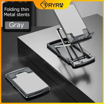 RYRA HZ12 Evrensel Ayarlanabilir Telefon Tutucu Standı Protable Alüminyum Alaşım Masa Fold Tutucu Telefon iPad Samsung Huawei Xiaomi İçin  5