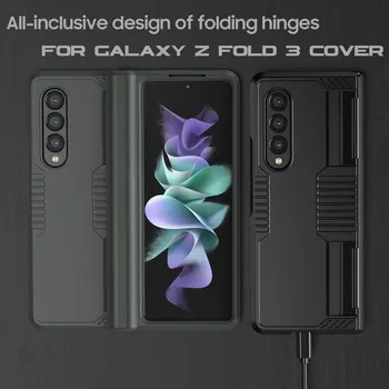Sağlam Kapak için Samsung Galaxy Z Kat 3 4 Kılıf Yarı Otomatik Menteşe Koruyucu Ağır Anti-Sonbahar Kılıf için Galaxy Z Flip 3 4  5