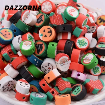 Sevimli Karışık Renk 50-150 adet / paket Noel Desen polimer kil boncuklar DIY Kolye Bilezik Küpe Takı Bulguları Yapma  10