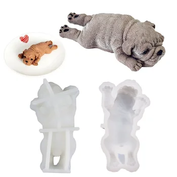 Sevimli Köpek silikon kalıp Mousse Kek 3D Shar Pei Kalıp Dondurma Jöle Puding Patlama Soğutma Aracı DIY Fondan Dekorasyon  5