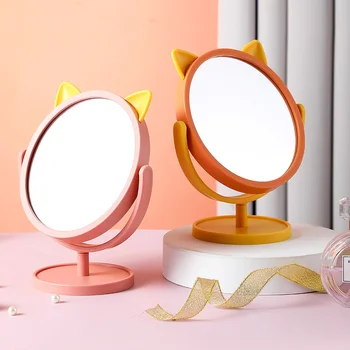 Sevimli Oda Dekor makyaj aynası Kawaii Yuvarlak Aynalar Süslemeleri Dresser Decoraciones Para Habitacion Odası Ev Dekorasyon Öğeleri  5