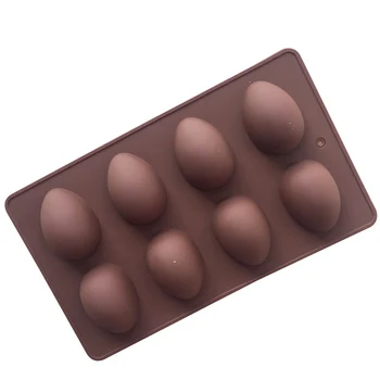 Silikon Çikolata Kalıp 8 Yumurta Şekilli paskalya yumurtaları Pişirme Kalıp Mutfak buz kalıbı DIY Paskalya Sabun Kalıp Pişirme Araçları  3