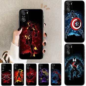 siyah Marvel Avengers telefon kılıfı xiaomi redmi İçin 11 Lite pro Ultra 10 9 8 MİX 4 KAT 10T Siyah Kapak Silikon Arka Güzel  10
