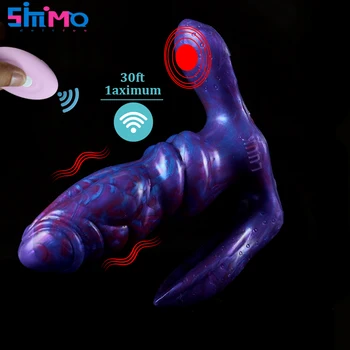 SMMQ Kablosuz Kontrol Vibratör g-spot Uyaran Yapay Penis Klitoris Teşvik Anal Plug Prostat Masajı USB yeniden şarj edilebilir Seks Oyuncakları Kadınlar için  3