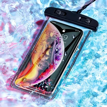 Su geçirmez Telefon Kılıfı için Huawei Y7 Y9 V9 ProY7s Y9s Motorola Mot Açık Yüzme Su Geçirmez Kılıfı Kılıfı Sualtı Telefon Çantası  4