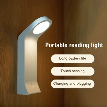 USB şarj edilebilir led lamba Gece ışıkları Yaratıcı Dokunmatik çocuk Öğrenci okuma masası Lambası Duvara Monte Kısılabilir Yatak Odası Gece Lambası  10