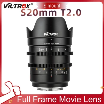 Viltrox 20mm T2. 0 Ultra Geniş açı Film Lens Tam Çerçeve Başbakan Sinematik MF Sony E-montaj Kamera İçin A9ıı A7RIV A7III A7SII  5