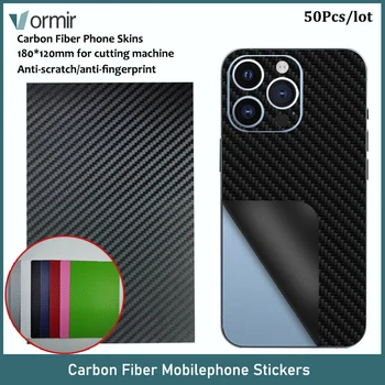 Vormir 50 adet Cep Telefonu Skins Karbon Fiber Dekoratif Çıkartmalar Film Kesme Makinası Sunhine SS 890C Arka Cam Koruyucuları  5