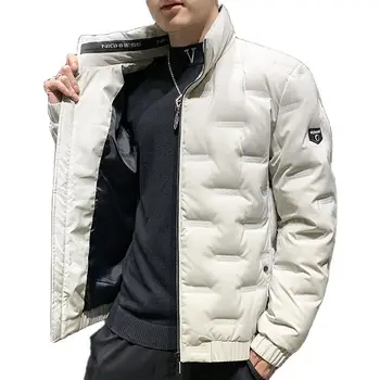 Yeni Artı Boyutu M-8XL Sonbahar Kış erkek 80 % Beyaz Ördek Aşağı Ceketler Slim Fit En Sıcak Palto Dış Giyim Rüzgar Geçirmez Parkas Ceket  5