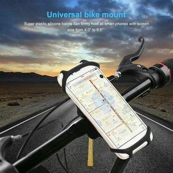 Yeni Bisiklet Bisiklet Tutucu Anti Kayma Kolu Silikon Bisiklet telefon standı Desteği 4-6 inç Cep Telefonu motosiklet bisiklet  5