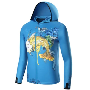 Yeni Erkek Balıkçılık Kıyafetleri Uzun Kollu Kapşonlu Gömlek Yaz Bahar Açık Hızlı Kuru Anti UV Güneş Koruyucu Giyim Fener Fisherma  10