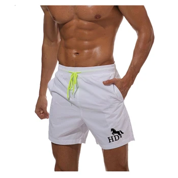Yeni HDDHDHH Marka Baskı erkek Çabuk kuruyan plaj pantolonları Beş Puan erkek mayoları Rahat Şort  1