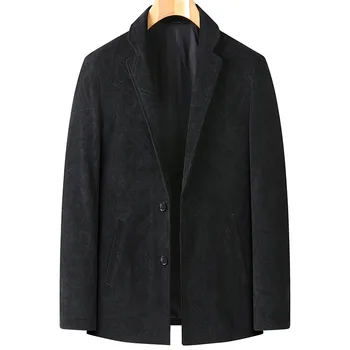 Yeni Varış Suepr Büyük Sonbahar erkek Gençlik Moda Rahat Kadife Baskılı Takım Elbise Ceket Blazer Artı Boyutu LXL2XL3XL4XL5XL6XL7XL  5