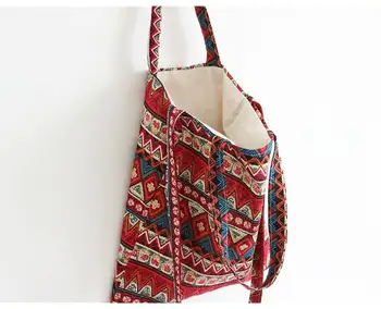 Yeni Vintage Boho Hobo Hmong Etnik Nakış Alışveriş Çantası kadın askılı omuz çantası İşlemeli çanta  5