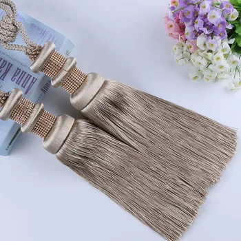 Yeni Çin Antika Polyester El yapımı Perde Asılı Top Püsküller Perde Tiebacks Bandaj Fırçaları Perde Aksesuarları  5