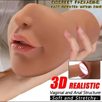 Yetişkin Seks Oyuncakları erkekler için Seks Ürün 18 + Cep Pussy Gerçekçi Silikon Vajina Emme Kupası Erkek Masturbator Oral Gerçek Anal Erotik  5