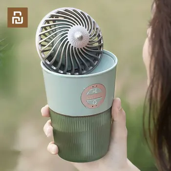 Youpin Ayı Elektrikli Fan Su Püskürtme Sis Klima Nemlendirici Fan Kablosuz Şarj Edilebilir Ofis Masaüstü Hava Soğutma Fanı  5