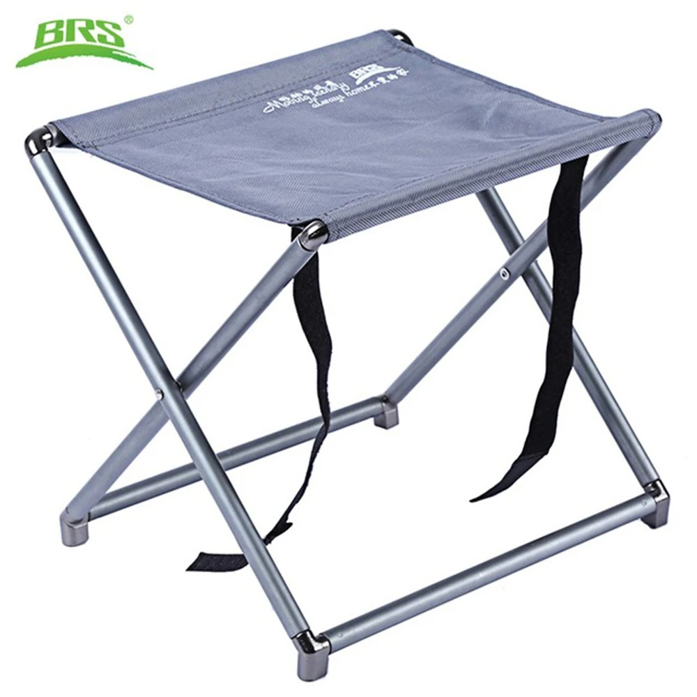 BRS Hafif Açık Alüminyum Alaşım Katlanır kamp sandalyeleri Yürüyüş Piknik Kompakt Taşınabilir Katlanabilir balıkçı taburesi BRS-D21